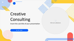 Șablon de prezentare gratuit pentru consultanță creativă – Tema Prezentări Google și șablon PowerPoint