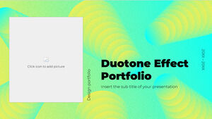 Modelo de apresentação grátis de portfólio de efeito duotônico – Tema do Google Slides e modelo de PowerPoint