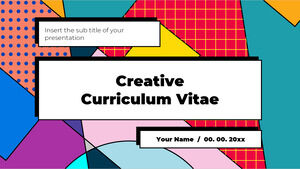 Thème de présentation gratuit de Curriculum Vitae créatif