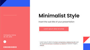 Design de prezentare gratuit în stil minimalist pentru tema Google Slides și șablon PowerPoint