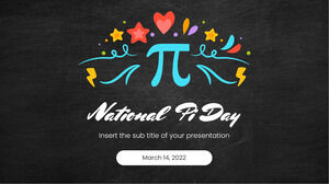 Google 슬라이드 테마 및 파워포인트 템플릿용 National Pi Day 무료 프레젠테이션 디자인
