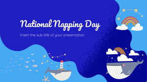 National Napping Day Free Presentation Design for Google Slides theme and PowerPoint Template