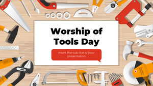 Diseño de presentación gratuita del Día de la adoración de las herramientas para el tema de Google Slides y la plantilla de PowerPoint