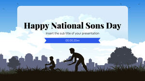 Happy National Sons Day Darmowy projekt prezentacji dla motywu Prezentacji Google i szablonu PowerPoint
