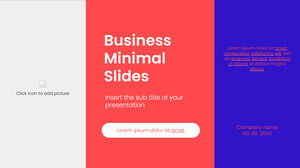 Business Minimal Slides ออกแบบการนำเสนอฟรีสำหรับธีม Google Slides และ PowerPoint Template