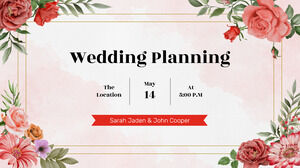 Планирование свадьбы Бесплатный дизайн презентации для темы Google Slides и шаблона PowerPoint