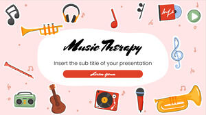 Design di presentazione gratuito per musicoterapia per il tema Presentazioni Google e modello PowerPoint