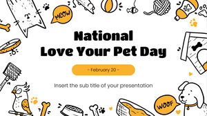 Love Your Pet Day Conception de présentation gratuite pour le thème Google Slides et le modèle PowerPoint