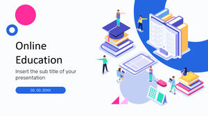 Desain Presentasi Gratis Pendidikan Online untuk tema Google Slides dan Templat PowerPoint