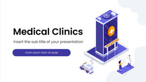 Design de apresentação gratuita de clínicas médicas para o tema do Google Slides e modelo do PowerPoint