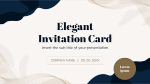 Elegancka karta z zaproszeniem Darmowy projekt prezentacji dla motywu Prezentacji Google i szablonu PowerPoint