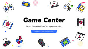 Game Center Google スライドのテーマと PowerPoint テンプレートの無料プレゼンテーション デザイン