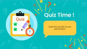 Quiz Time Free Presentation Design pour le thème Google Slides et le modèle PowerPoint