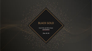 Conception de présentation gratuite Black Gold pour le thème Google Slides et le modèle PowerPoint