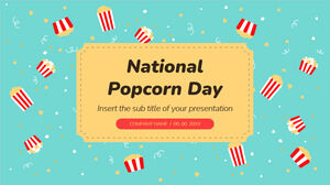 National Popcorn Day Kostenloses Präsentationsdesign für das Google Slides-Thema und die PowerPoint-Vorlage
