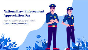 National Law Enforcement Appreciation Day Darmowy projekt prezentacji dla motywu Prezentacji Google i szablonu PowerPoint