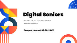 Modèle PowerPoint gratuit de personnes âgées numériques et thème Google Slides
