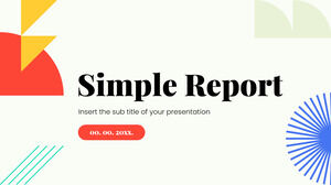 Simple Report เทมเพลต PowerPoint ฟรีและธีม Google Slides