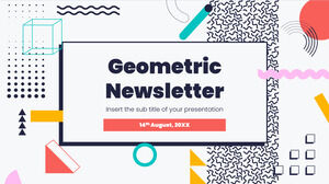 Modèle PowerPoint gratuit de newsletter géométrique et thème Google Slides