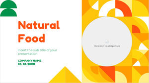 Modèle PowerPoint gratuit de nourriture naturelle et thème Google Slides