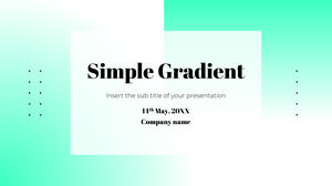 Простой бесплатный шаблон PowerPoint Gradient и тема Google Slides