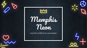 Șablon PowerPoint gratuit Memphis Neon și temă Google Slides