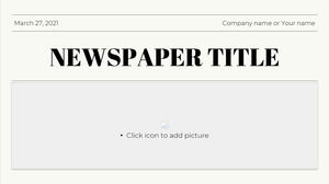 신문 무료 파워포인트 템플릿 및 Google 슬라이드 테마