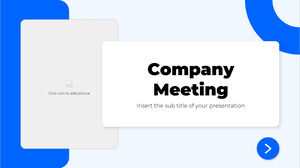 Modelo gratuito de PowerPoint para reunião de empresa e tema para Google Slides