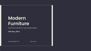 Mobília Moderna Modelo de PowerPoint grátis e Tema do Google Slides