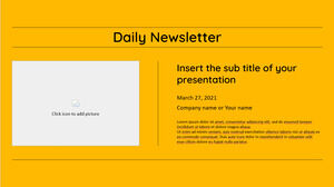 Daily Newsletter Free PowerPoint Template and Google Slides Theme