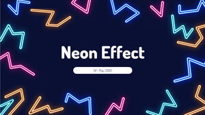 Șablon PowerPoint gratuit cu efect de neon și temă Google Slides