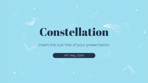 Modelo de PowerPoint gratuito Constellation e tema de Google Slides