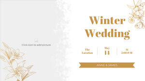 Modèle PowerPoint gratuit de mariage d'hiver et thème Google Slides