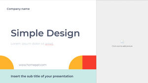 Einfaches Design Kostenlose PowerPoint-Vorlage und Google Slides-Design