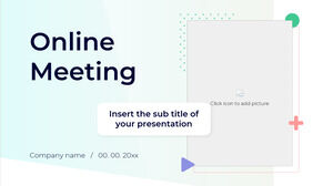 Modello di PowerPoint gratuito per riunioni online e tema di Presentazioni Google