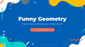 Templat PowerPoint Gratis Geometri Lucu