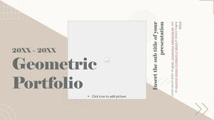 Diseño de presentación de cartera geométrica para el tema de Google Slides y la plantilla de PowerPoint