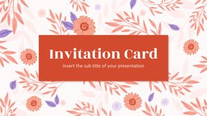 Carte de invitație florală Design gratuit de prezentare pentru șablon PowerPoint și tema Google Slides