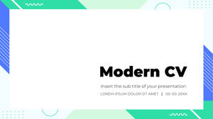 Conception de présentation gratuite de CV moderne pour le modèle PowerPoint et le thème Google Slides