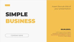 Simple Business Design Kostenloses Präsentationsdesign für PowerPoint-Vorlage und Google Slides-Design