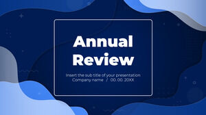 Design di presentazione gratuito per la revisione annuale per il tema di Presentazioni Google e il modello di PowerPoint