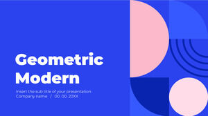 Design di presentazione gratuito geometrico moderno per il tema Presentazioni Google e modello PowerPoint