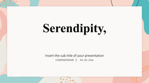 Design de prezentare gratuit pentru portofoliul Serendipity pentru tema Google Slides și șablon PowerPoint