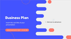 Kostenlose PowerPoint-Vorlagen und Google Slides-Designs für die Blue Fluid Business Plan-Präsentation