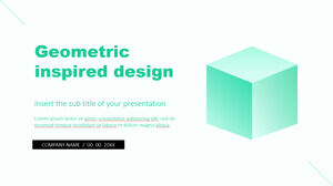 Tema gratuito di Presentazioni Google e modello PowerPoint per la presentazione di design di ispirazione geometrica