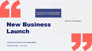 Tema Prezentări Google și șablon PowerPoint gratuit pentru prezentarea de lansare a unei noi afaceri