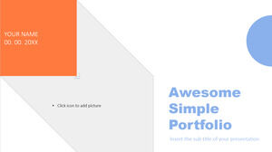 Thème Google Slides et modèle PowerPoint gratuits pour une présentation de portefeuille simple et impressionnante