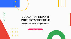 Relatório educacional Modelos de powerpoint gratuitos e tema de slides do Google