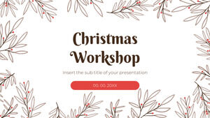Workshop di Natale Design di sfondo per presentazioni gratuite per il tema Presentazioni Google e modello PowerPoint