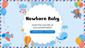 Incontra il design di sfondo per presentazioni gratuite per neonati per il tema Presentazioni Google e il modello PowerPoint